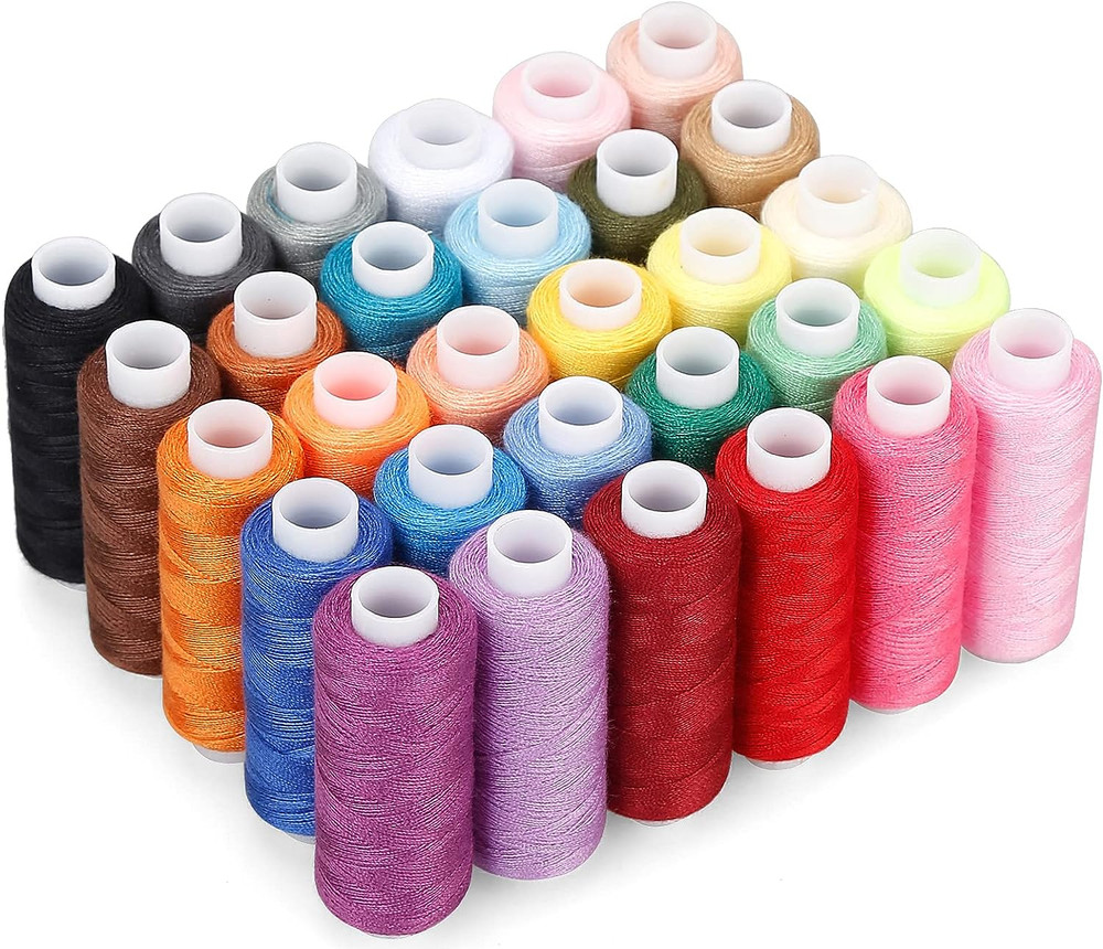 Sewing Threads Kits, 30 Colors Polyester 250 Yards Per Spools for Hand Sewing &