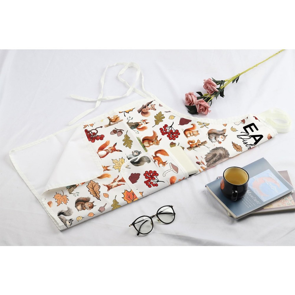 Squirrel Apron with Pockets Easily Distracted by Squirrel Gift for Squirrel L...