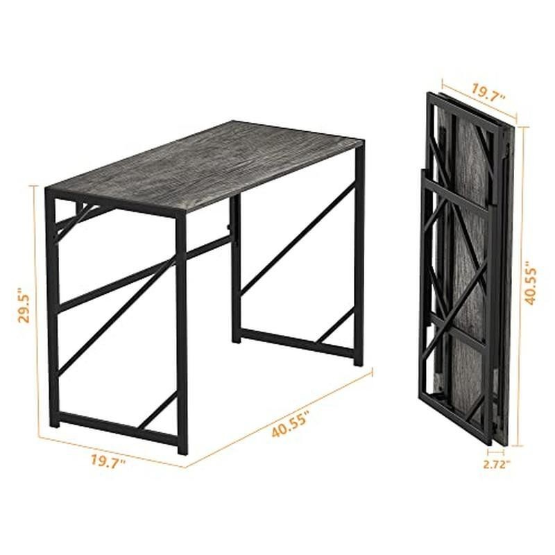 Foldable Desk Compact Writing Table Home Office Multipurpose Space Saver New