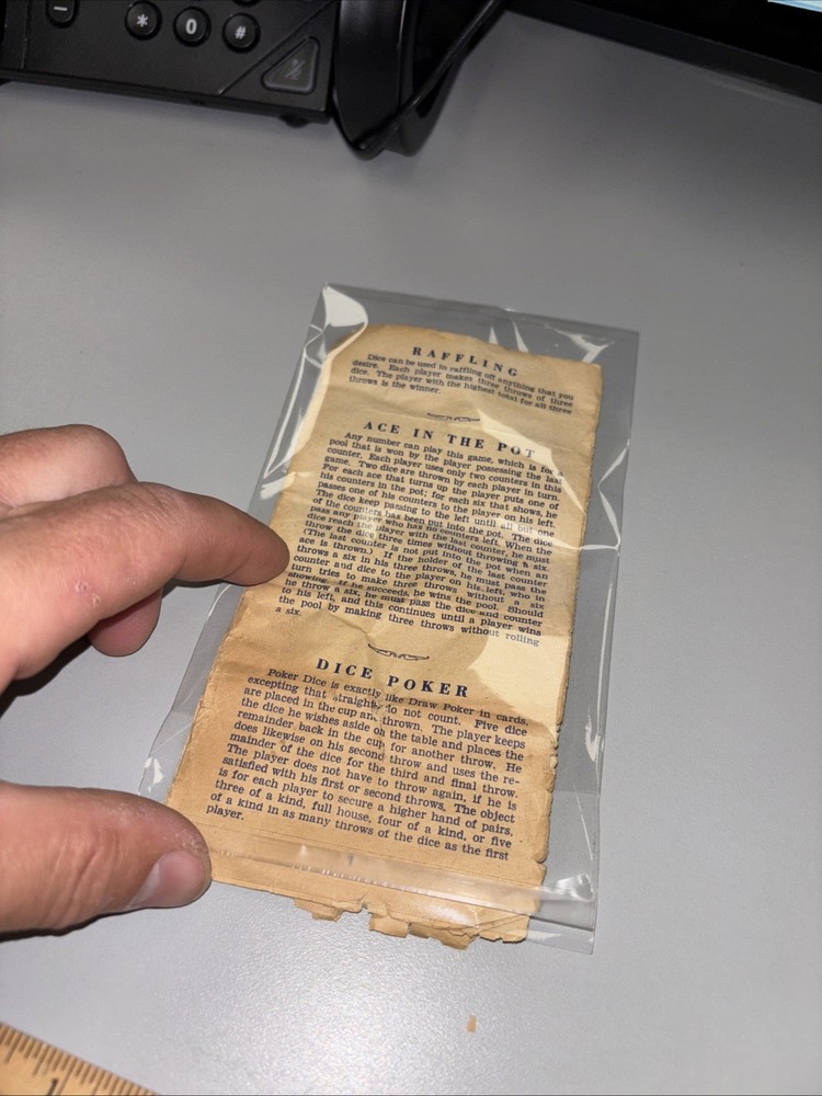 DICE FUN GAME INSTRUCTIONS
