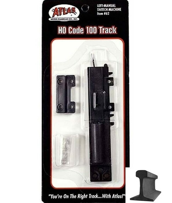 Atlas HO Scale ~ New 2024 ~ Code 100 Track ~ Manual Switch Machine Left ~ 62