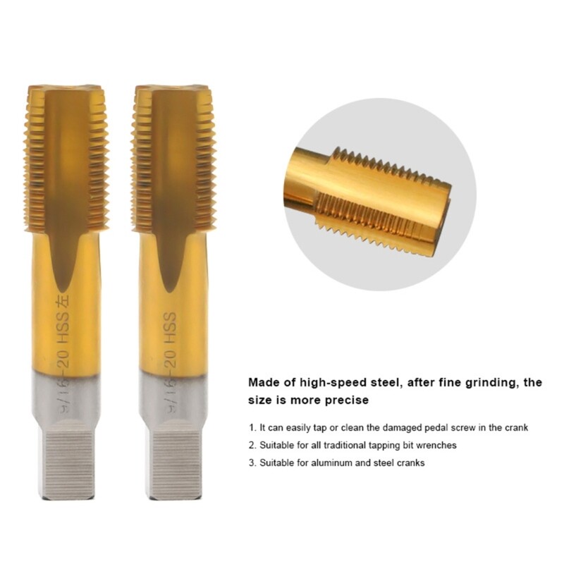 9/16 inch Crank Thread Tapping Device Universal Pedal Thread Tool