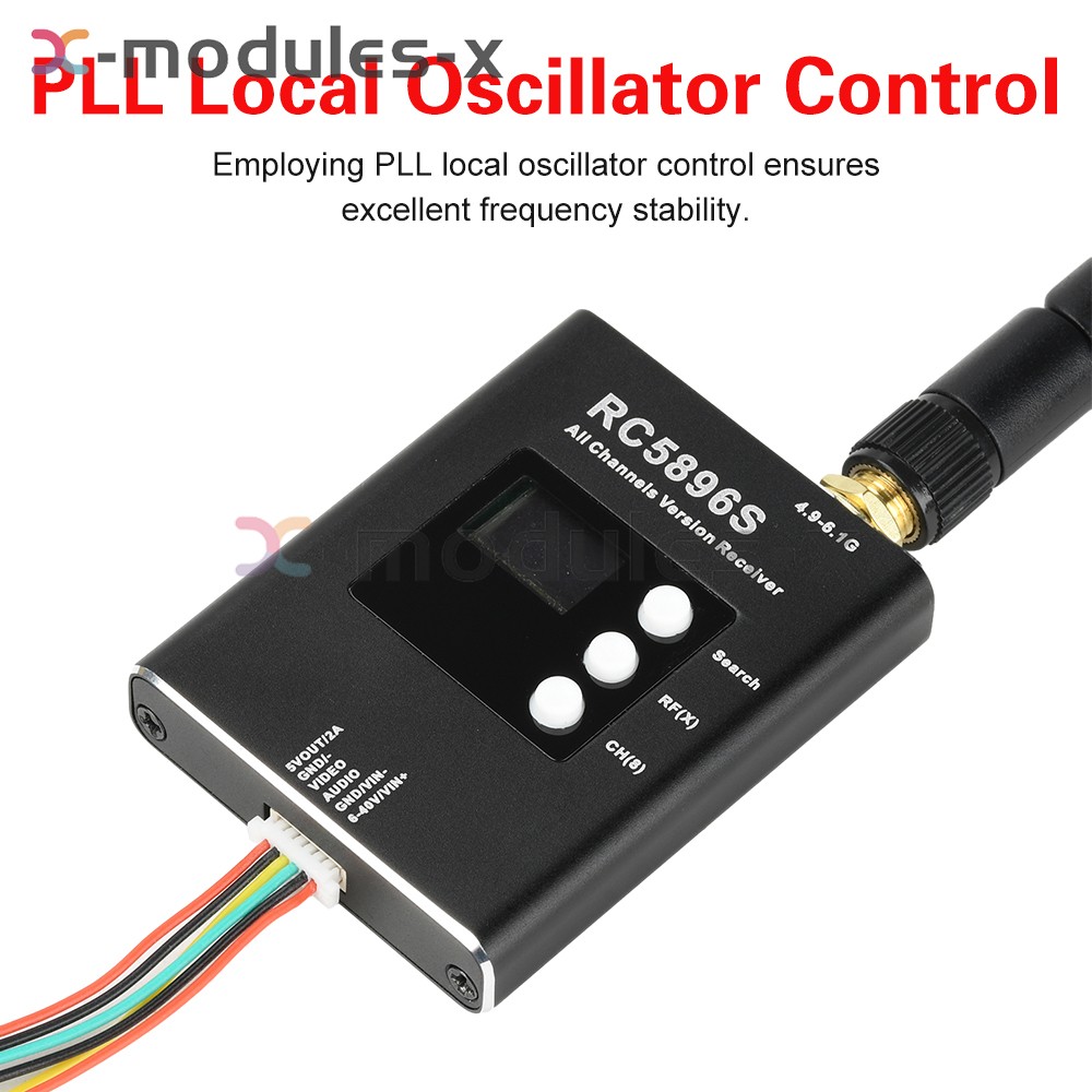 DC6-40V RC5896S Receiver 5.8GHz Video Receiver Transmitter With Antenna