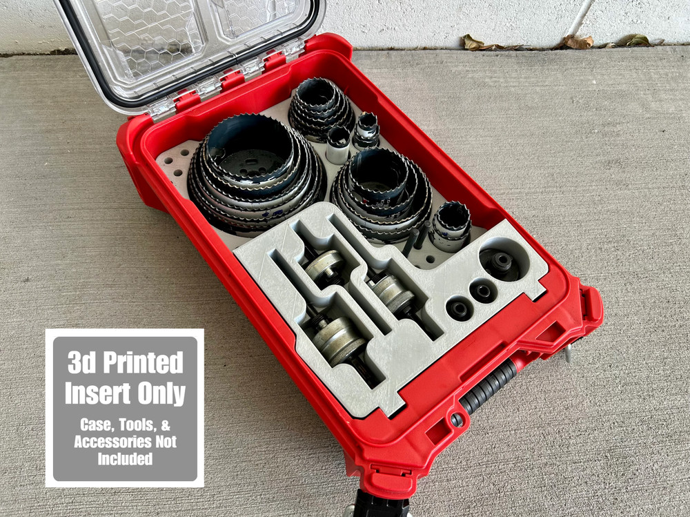 Hole Saw Organizer Insert for Milwaukee Packout (Insert Only)