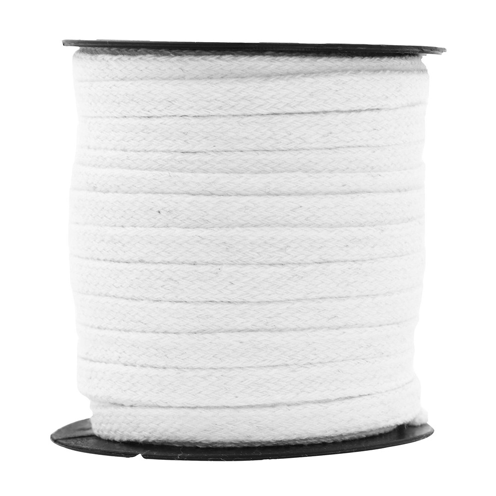 White Flat Drawstring Cord Drawstring Replacement, 3/8 Inch 20 YDs White Soft...