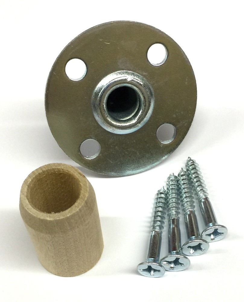 Round Piano Caster/Wheel Socket (Mounting Plate) 2 1/8" diameter, w/screws