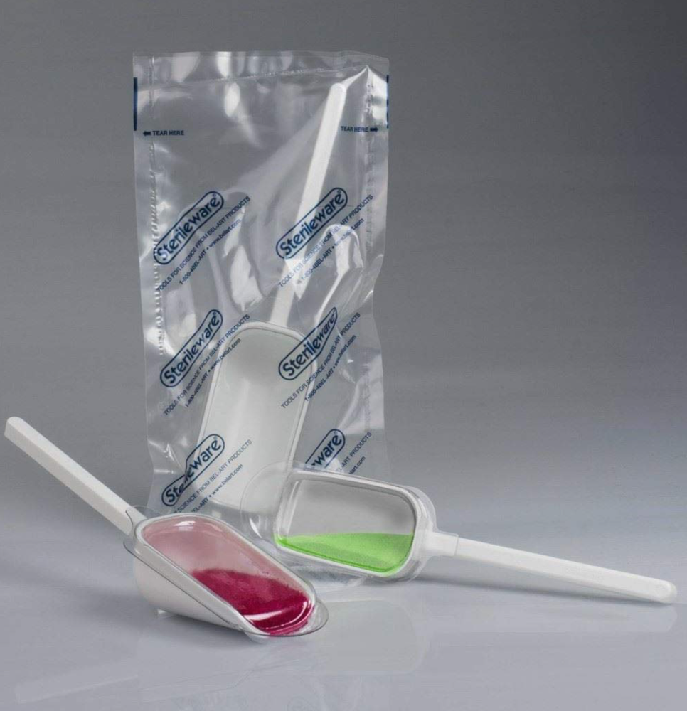 7 - Bel-Art Sterileware Sampling Scoop 2 oz White