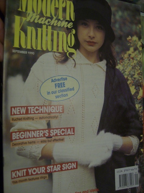 Modern Machine Knitting September 1990 Virgo, Elephants