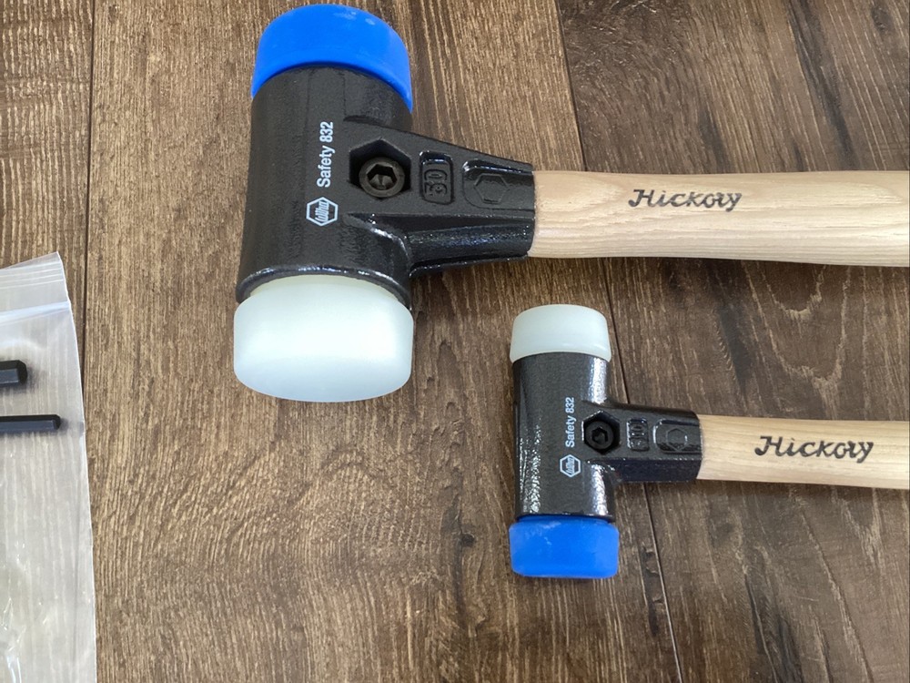 NEW Wilha Split Head Replaceable Face Mallet Lot (2) 832 Large & Small Free Ship