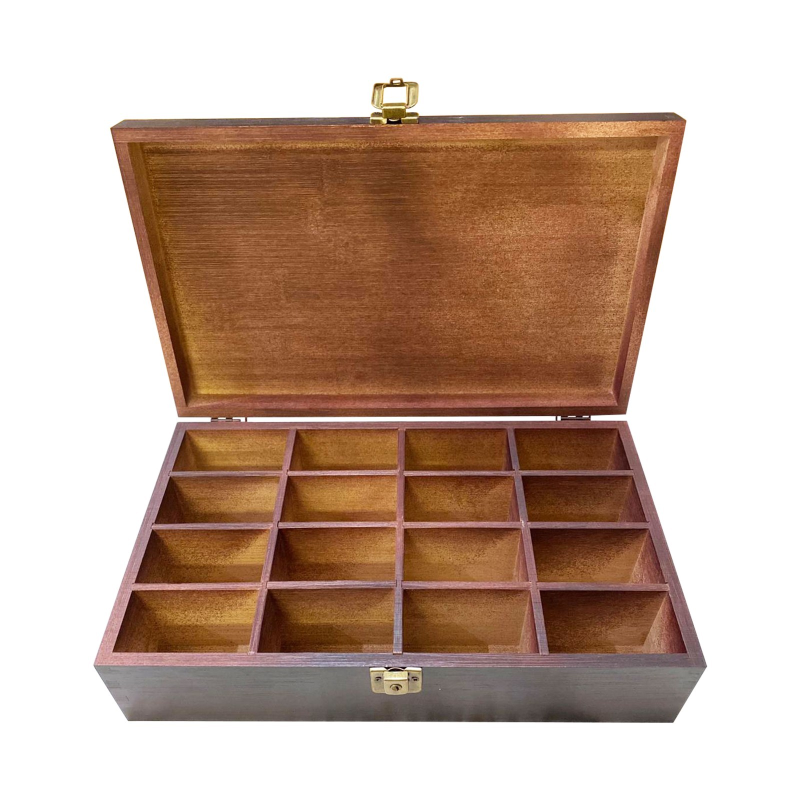 Bamboo Wood Tea Bag Organizer with 16 Slots – Tea Bag Holder and Tea Organizer