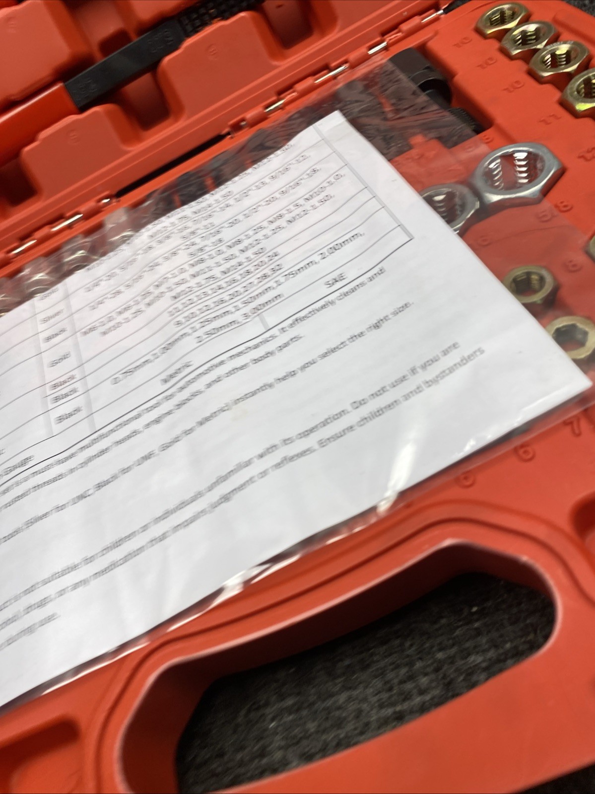 NOS Thread Repair Kit UNC UNF & Metric Thread Chaser Set Rethread Repair Tool