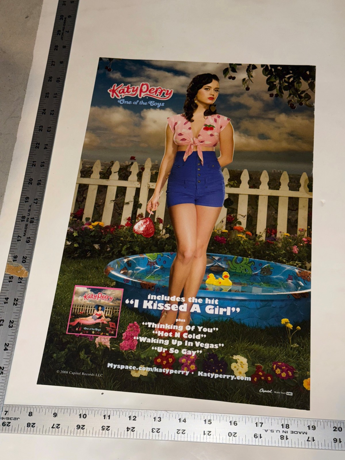 KATY PERRY 2008 One of the Boys original PROMO poster