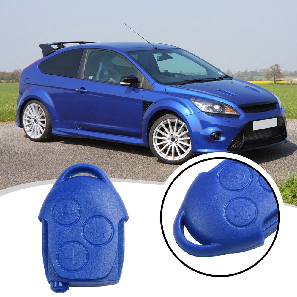 KEY CASE Key Shell ABS Blue Control Replacement For Ford Focus Transit