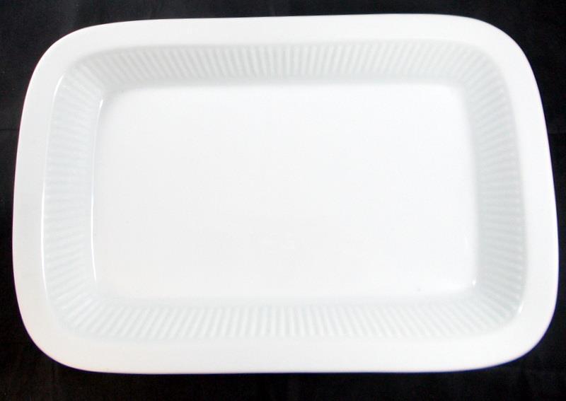 Dansk Fluted White Cafe 14 Inch Rectangular Baker