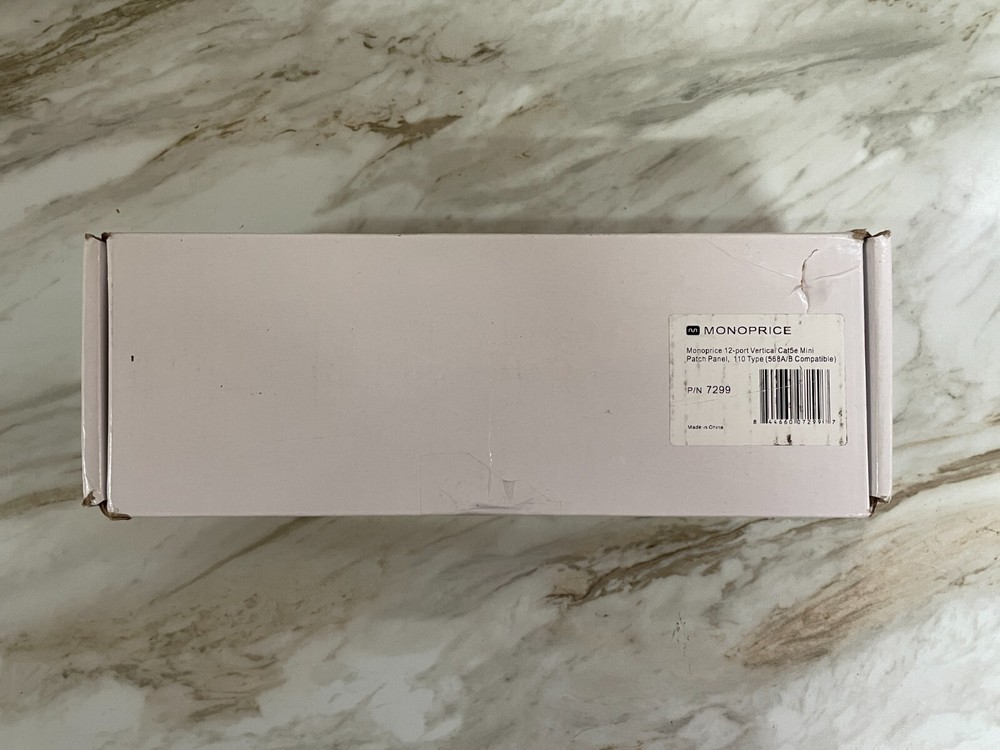 Monoprice 12-port Vertical Cat5e Mini Patch Panel, 110 Type (568A/B Compatible)