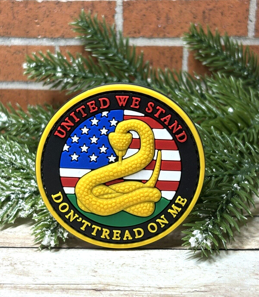 PVC Tactical Patch- Don't Tread On Me Patch - Morale Gun USA Flag Snake Patch