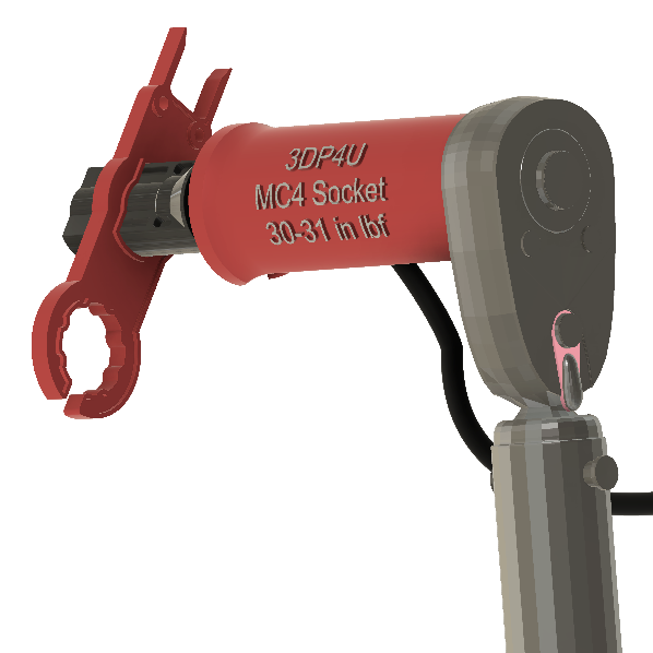 MC4 Socket - For 1/4" Torque Wrench - Assemble MC4 Connectors Correctly!
