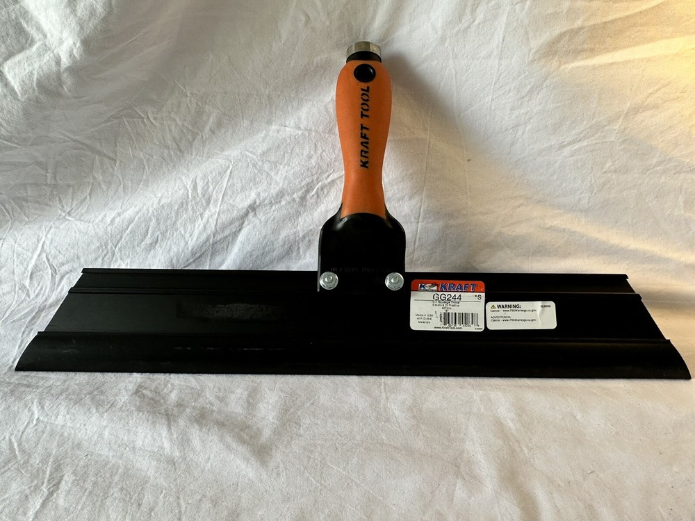 Kraft Tool Squeegee Trowel with ProForm Soft Grip Handle, Rubber Blade, 18 in