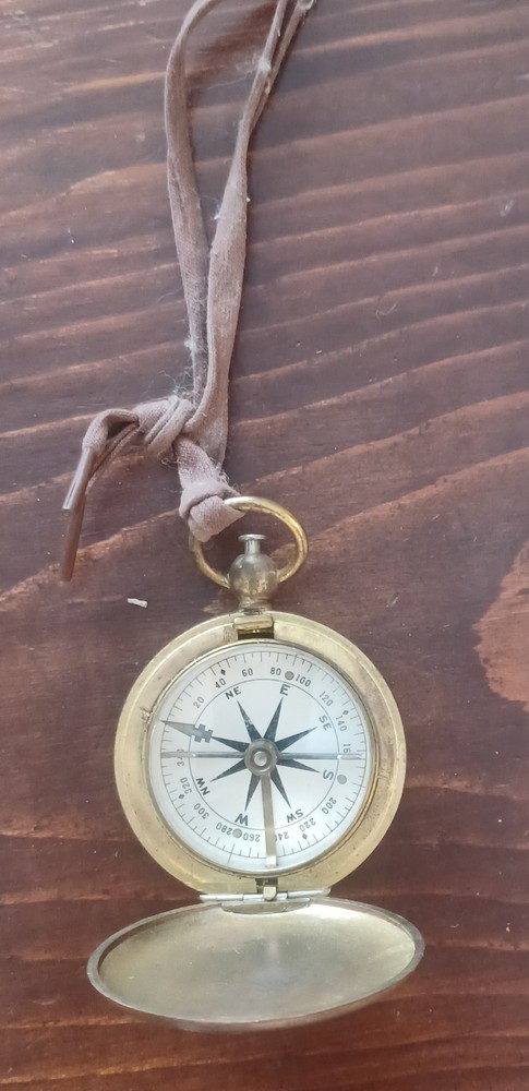 Vintage Brass WWII Pocket Compass