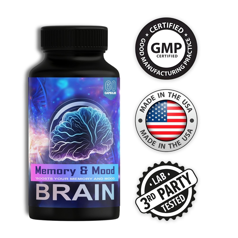 ( 3 Pack ) Brain Memory and Mood Support Supplement Pills Advanced Formula