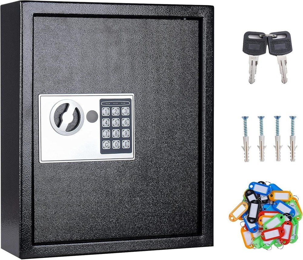 Key Box Wall Mount 40 Position Valet Digital Car Key Cabinet Lock Box with Code