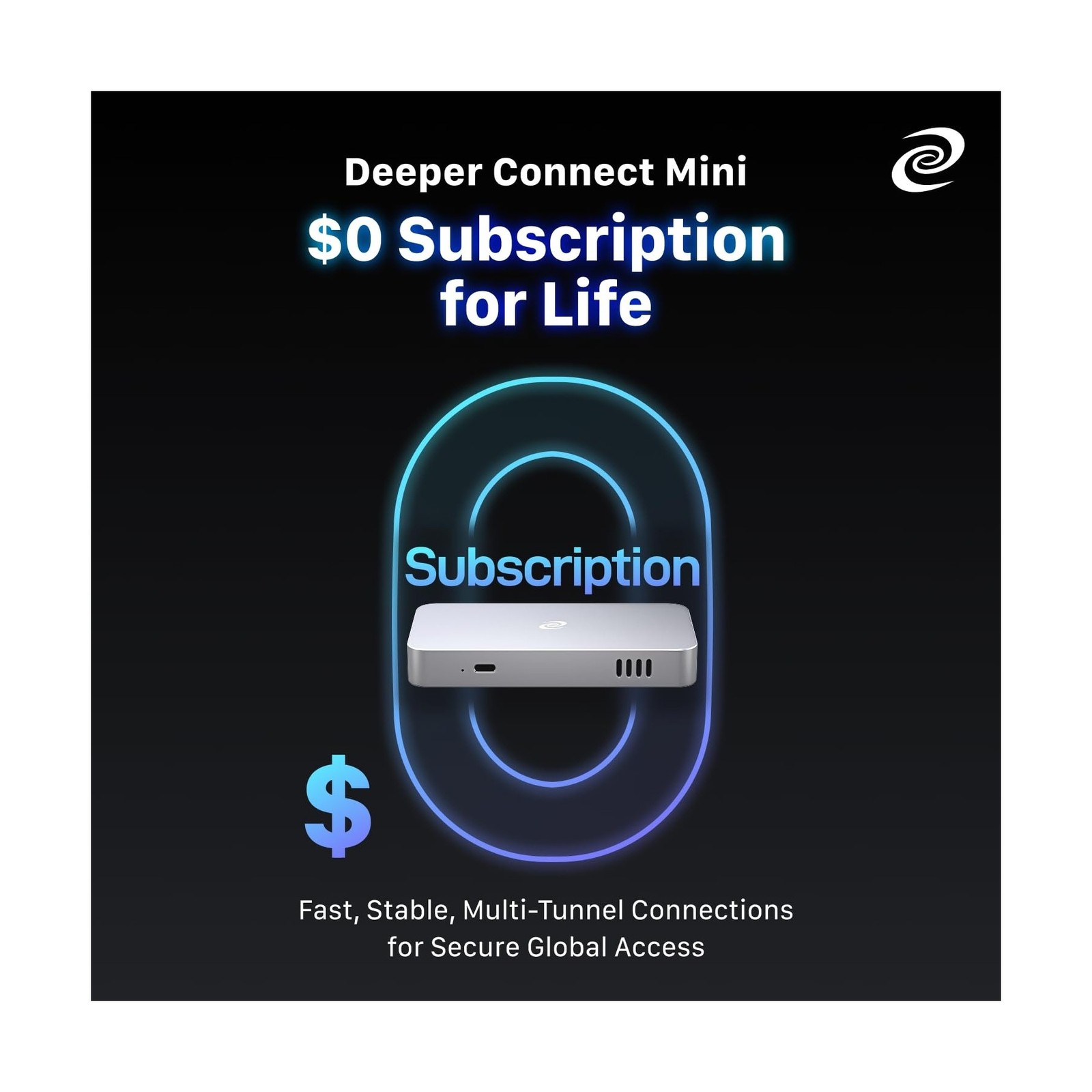 Deeper Connect Mini Decentralized VPN Router Lifetime Free for Travel Home En...
