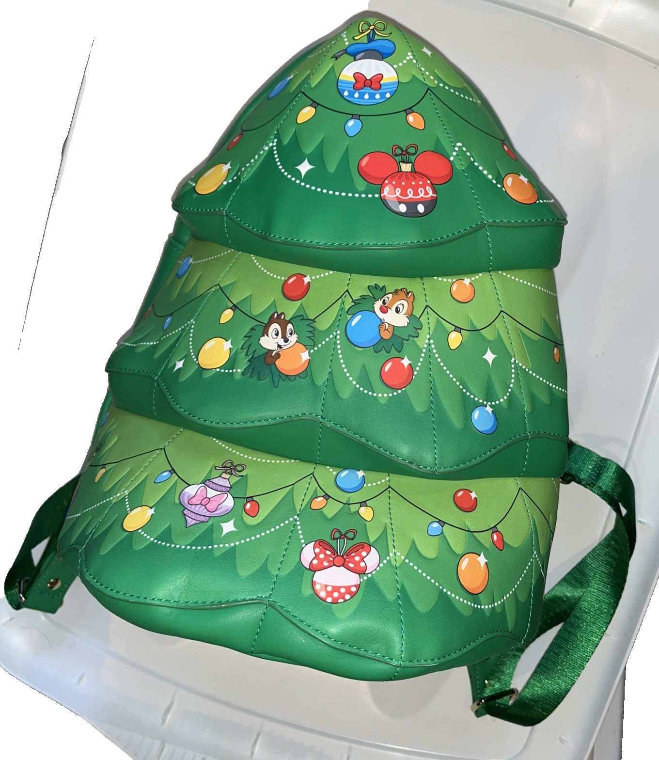 Loungefly Disney Chipmunks Chip n Dale Christmas Tree Ornament Backpack Bag