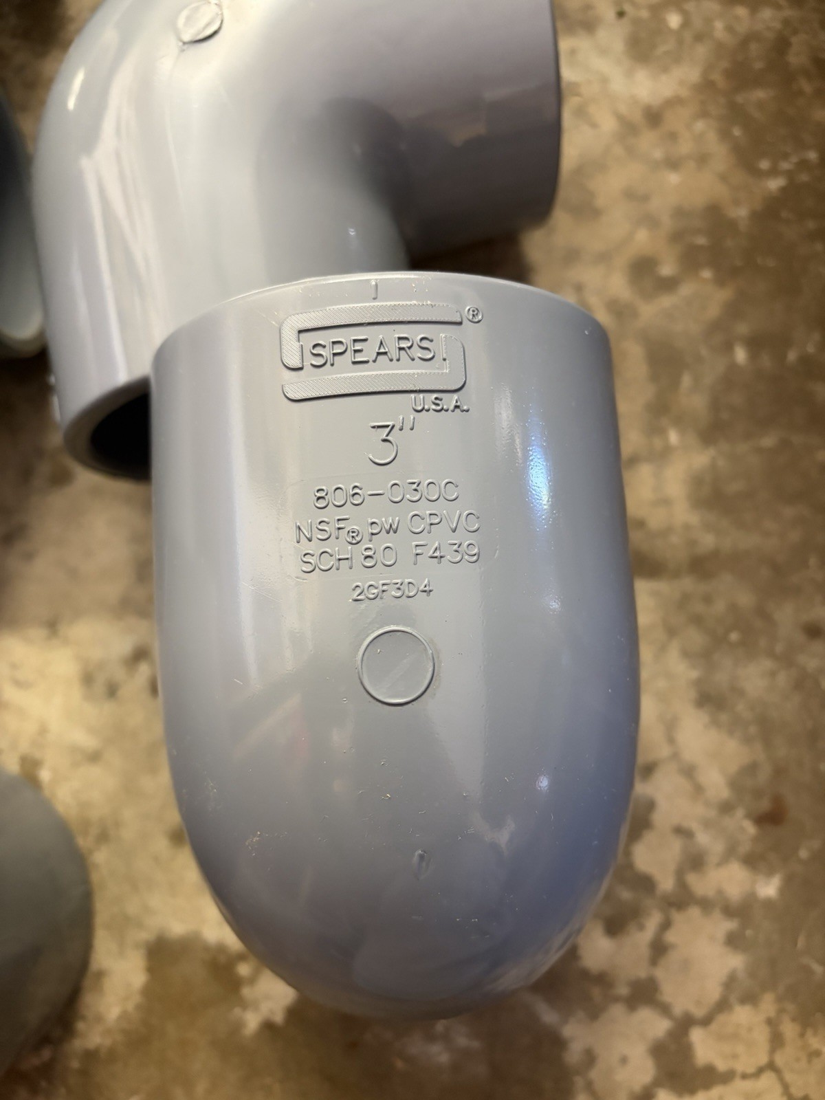 3” CPVC Schedule 80 90 Degree Elbow Slip Spears 806-030C Lot Of 6