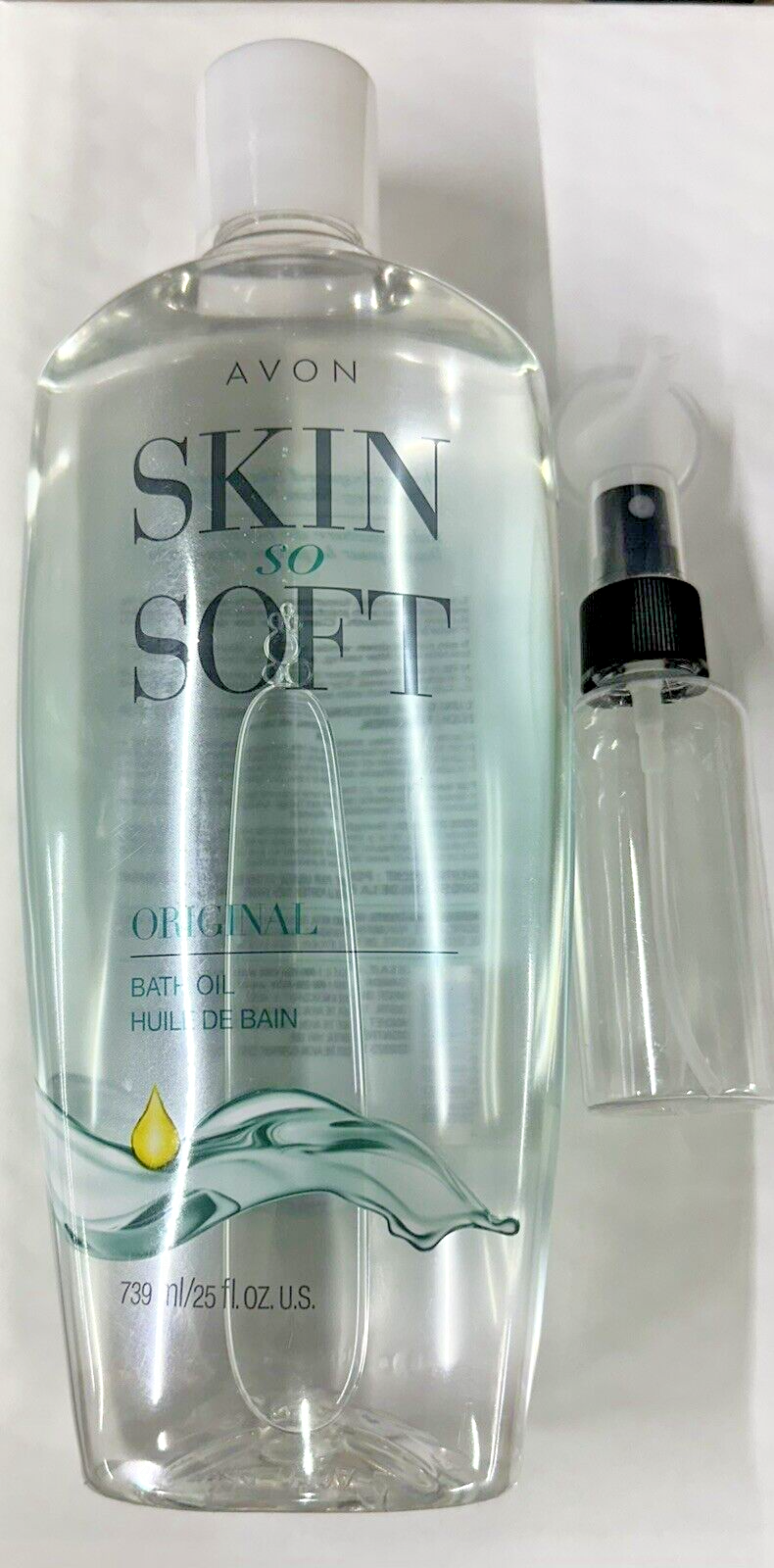 Avon Skin So Soft SSS Original Bath Oil 25 fl oz Brand New -Free TRAVEL SPRAY