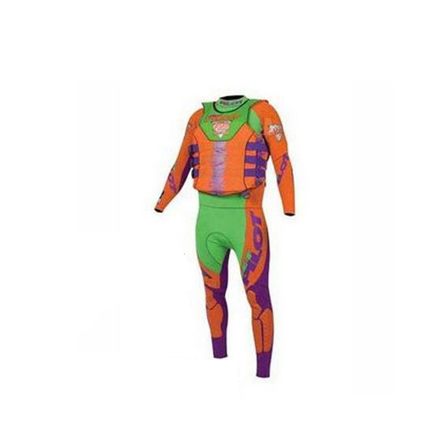 JetPilot New PWC Tigershark Wetsuit, Orange/Green, XXL, WJP-21370-SH-XX