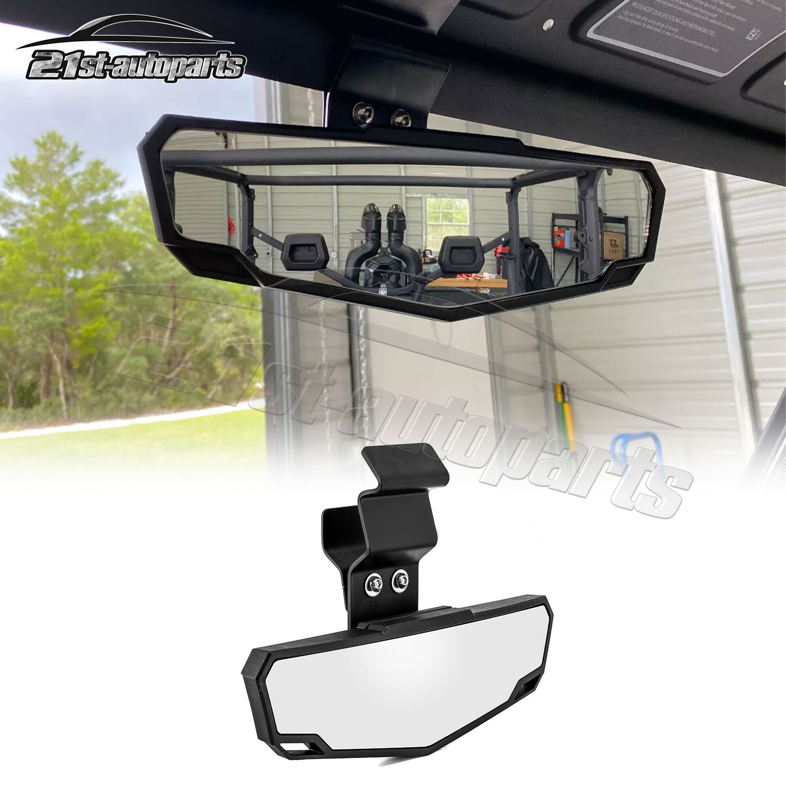 For 2016-2024 Can Am Defender HD5/7/8/9/10/Max Convex Center Rear View Mirror