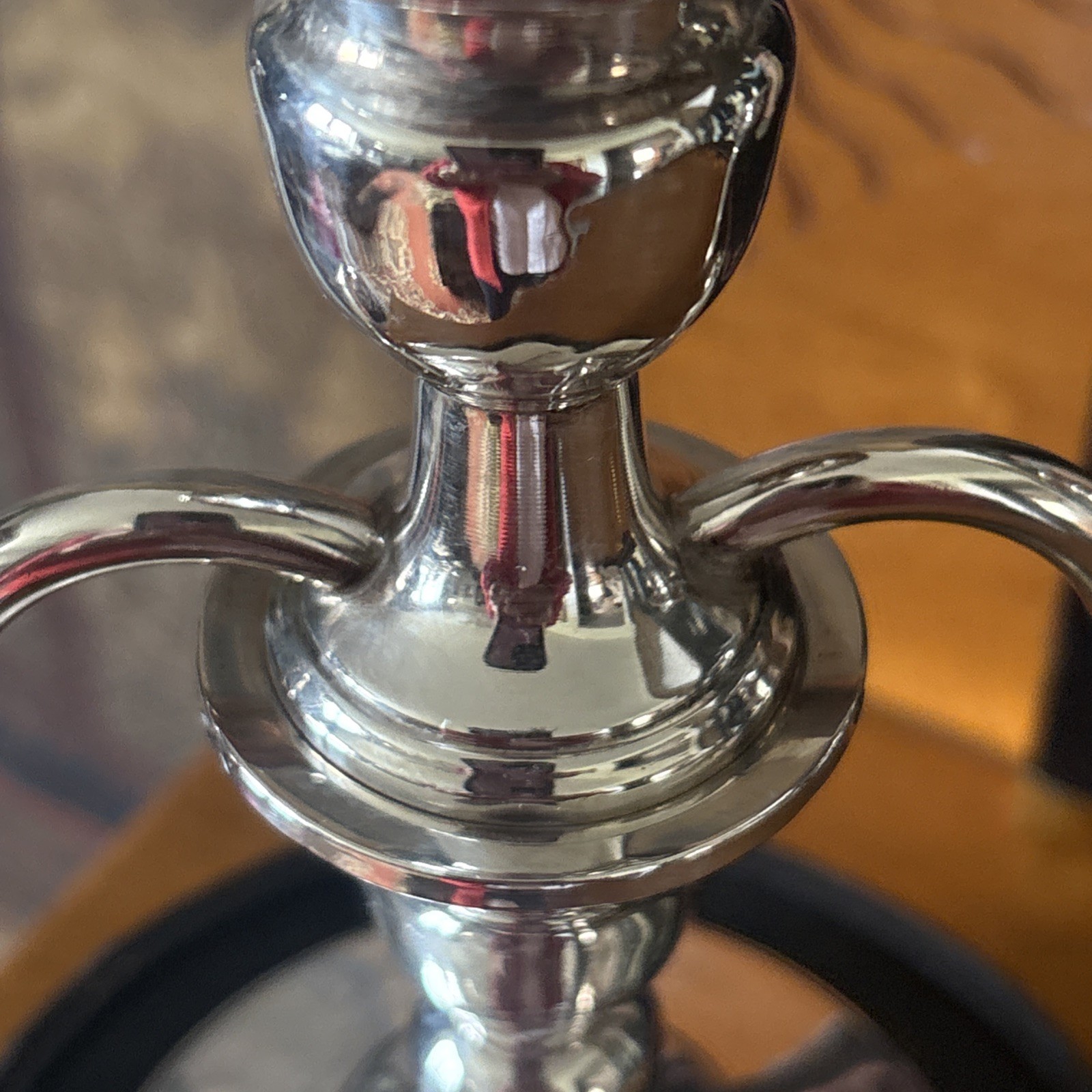 Mueck-Carey Sterling Candle Holder With 3 Arm Epergne Candelabra Insert.