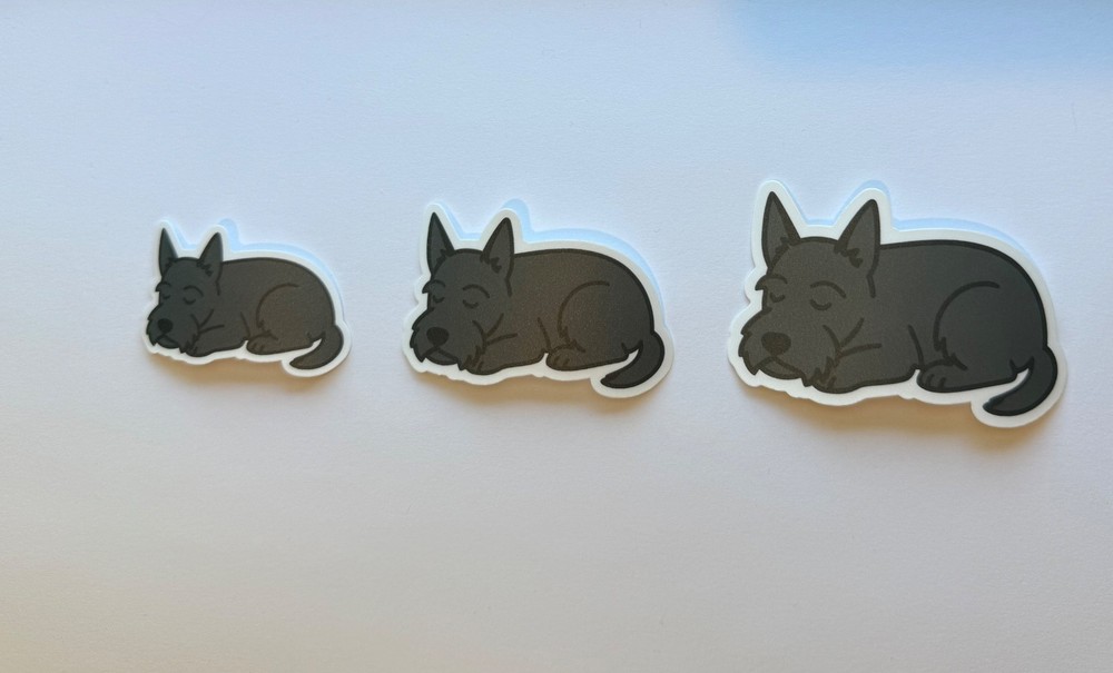 Scottish Terrier (Scottie) Sleeping Sticker