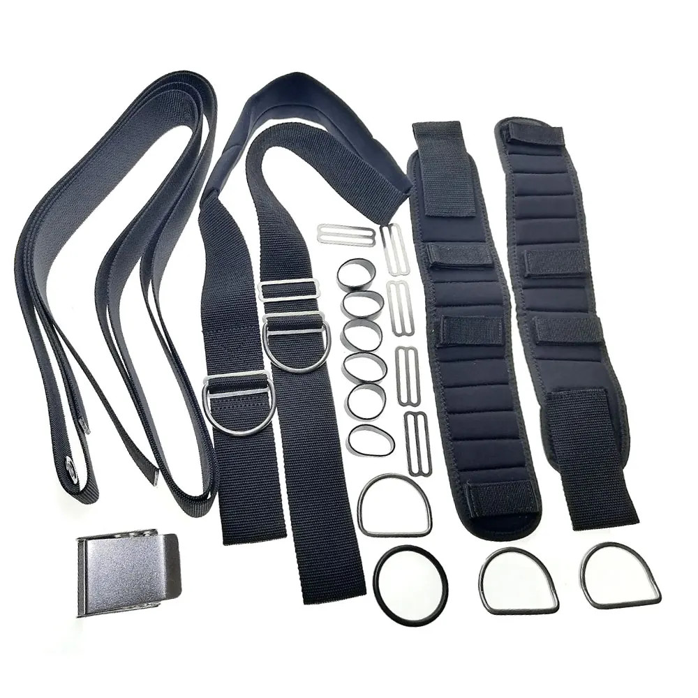 Scuba Diving Backplate DIR Harness Donut BCD Holder Crotch Strap Set