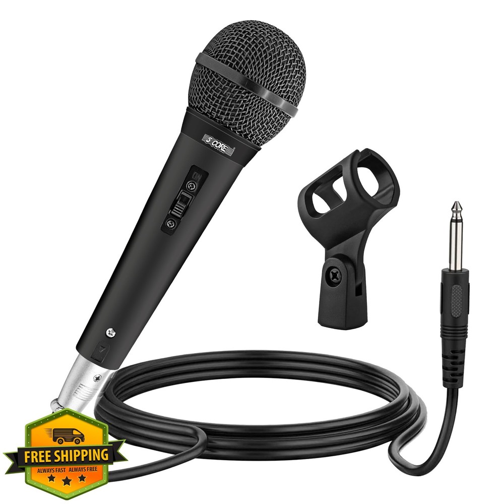 5 CORE Dynamic Vocal Mic Cardioid On/Off Switch XLR