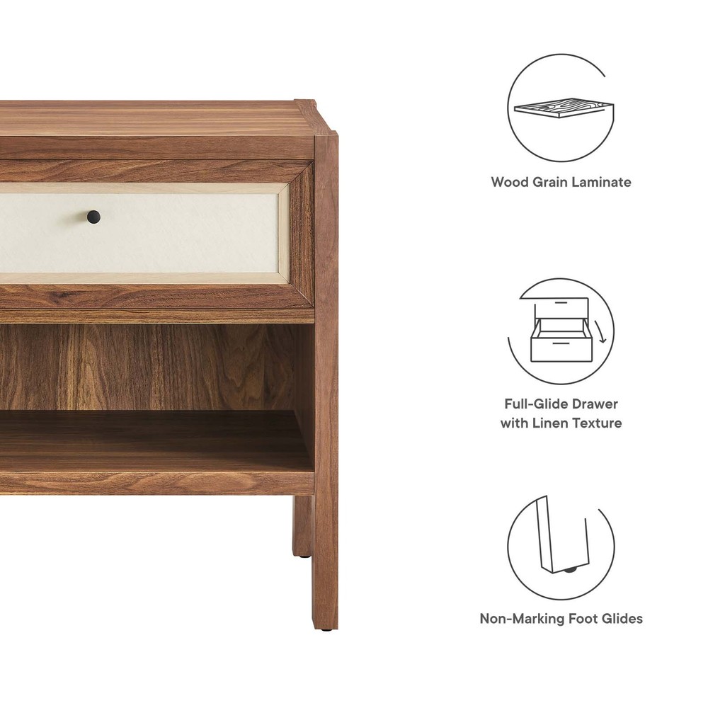 Capri Nightstand in Walnut