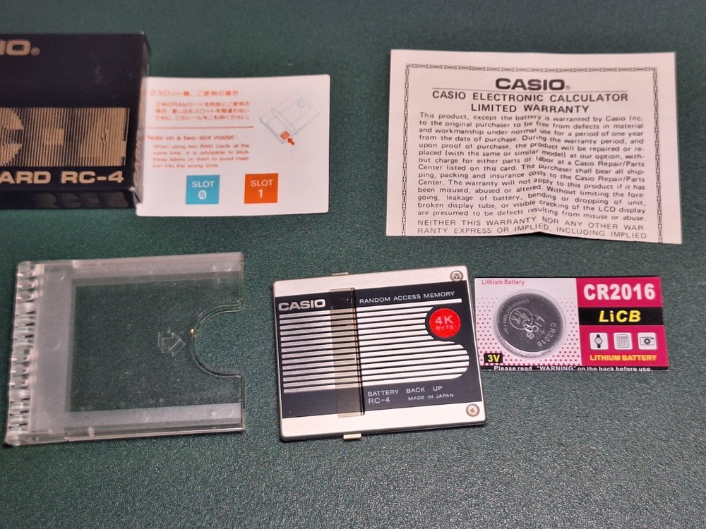 Casio Memory Module RC-4 For Calculators - New