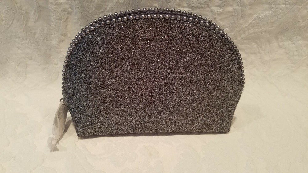 MAC - Glittery makeup bag Silver Glitter ~ NWOB