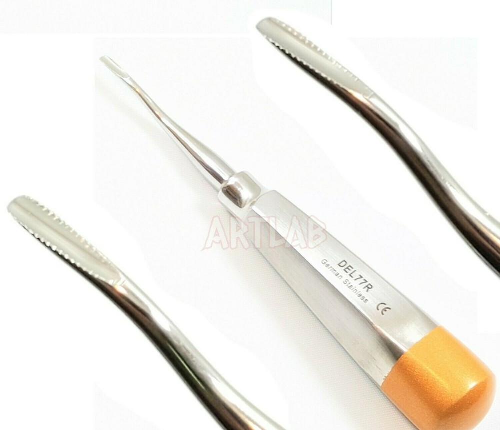 2 German Premium Root Dental Tooth Extracting Elevator # 77R-Dental Elevators