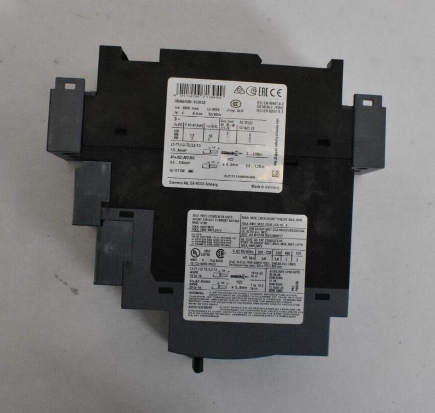 Siemens 3RA6120-1CB32 Sirius Compact Load Feeder DOL Starter