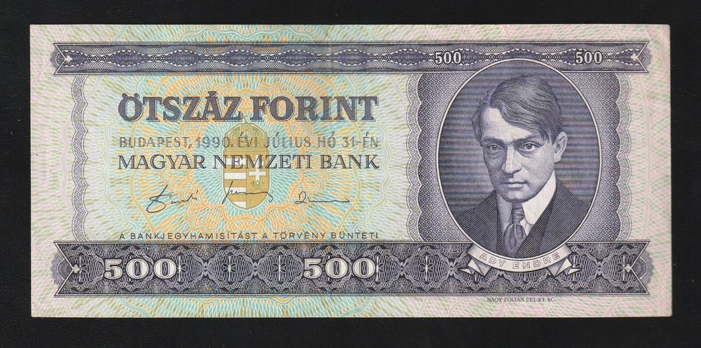 🇭🇺 HUNGARY 500 FORINT 1990 PICK # 175 , BANKNOTE