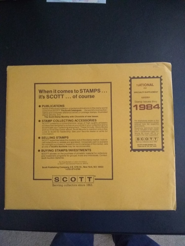 Scott U.S. National Album 1984 Specialty Supplement #52 Pages