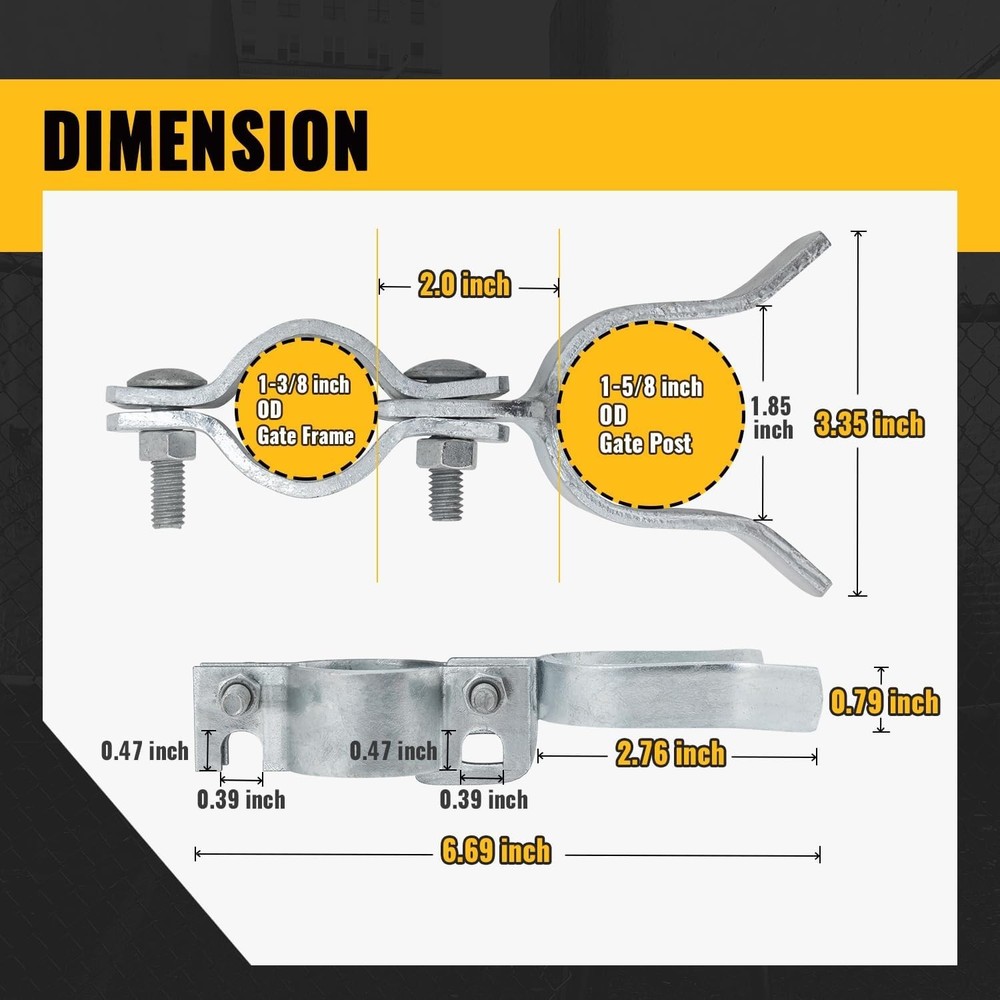 Fence Fork Lock, Galvanized Steel, 1 PCS