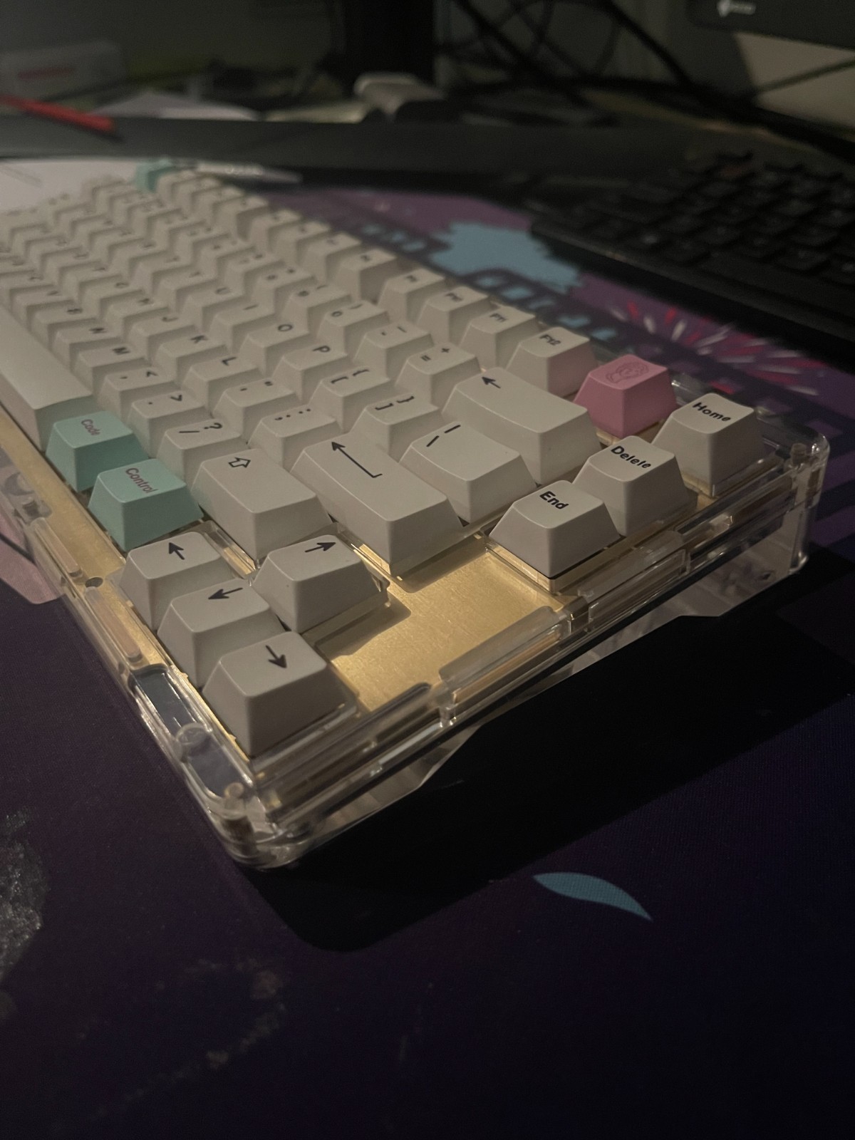 Built Custom Mechanical Gaming Keyboard Idabao ID80 Crystal, 75% keyboard brass