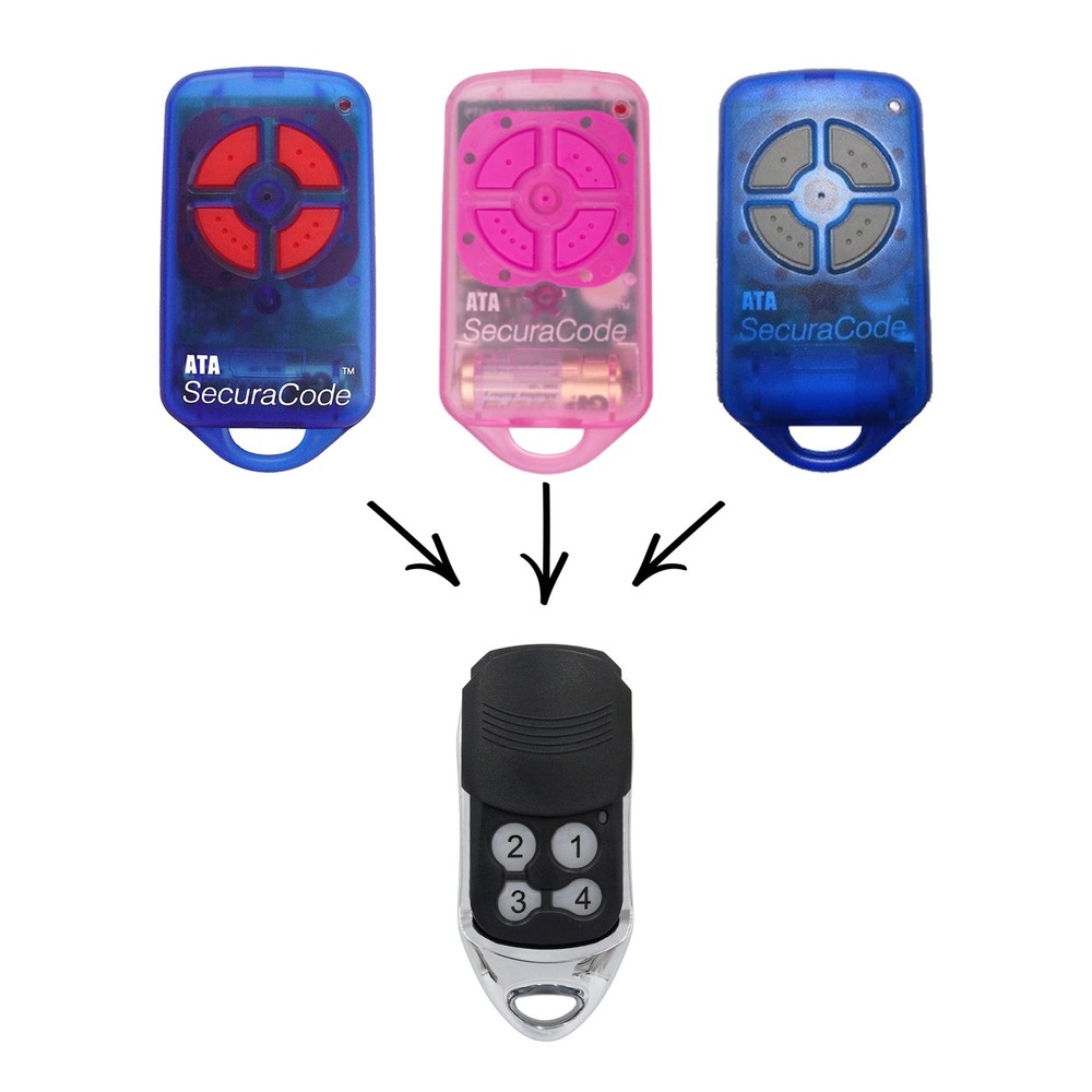 ATA garage/gate door remote control PTX-4 replacement Securacode PTX4