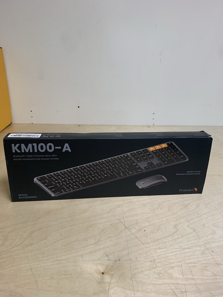 ProtoArc Backlit Bluetooth Keyboard & Mouse KM100-A for Mac Full Size Wireless