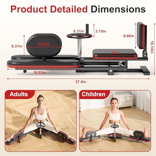 Leg Stretcher, 220LBS Stretcher Machine,200° Adjustable Split Machine for Red