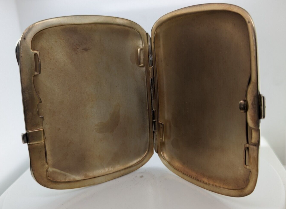 Silver Cigarette Case with Concealed Erotic Enamelled Scene