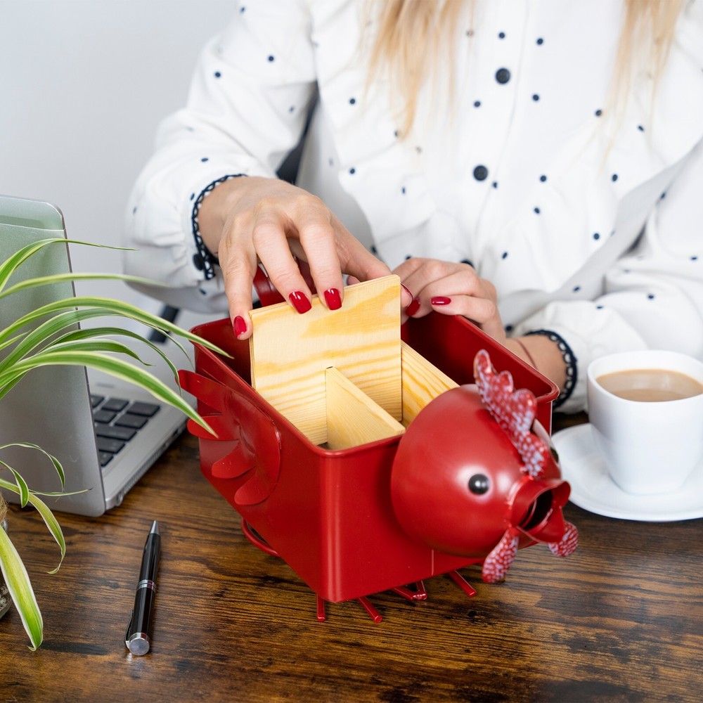 Made Easy Kit Desk Organizer, with Module Compartments (Red Rooster)