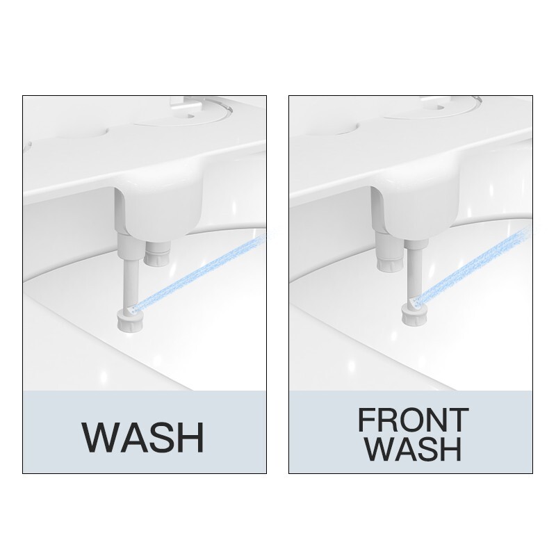 Bidet Non Electric Toilet Seat Attachment with Dual Nozzle (OEM ODM available)